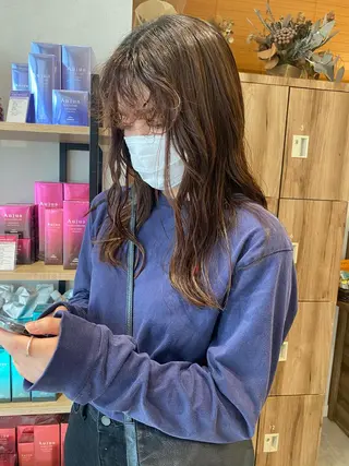 セミロング パーマ ヘアアレンジ パーマ指名No1 /namiのヘアスタイル