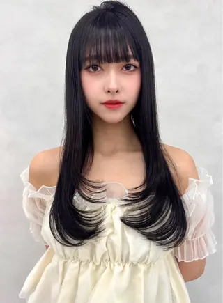 ロング カラー ✨艶髪・縮毛矯正✨️ 🦖しんのすけ🦖のヘアスタイル