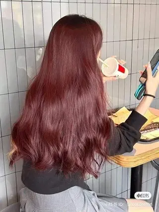 カラー ブリーチなし暖色🥀 レイヤーカットひのきのヘアスタイル