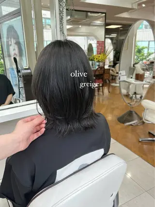 ミディアム カラー ありむらもえ/ 透明感カラーのヘアスタイル