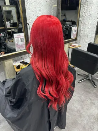 ロング カットカラー🩷 五島桜樫のヘアスタイル