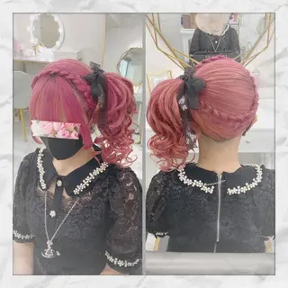 セミロング ヘアアレンジ ヘアセット/着付け 𓇼 松本 夏美𓇼のヘアスタイル