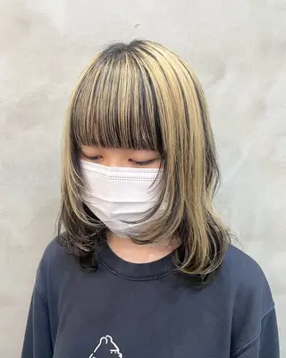 ミディアム カラー 【ピンク/韓国ヘア/ ヘアセット】亜海のヘアスタイル