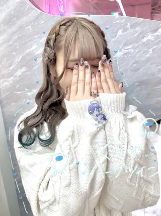 ロング ヘアアレンジ Rio🎀 艶カラー/韓国のヘアスタイル