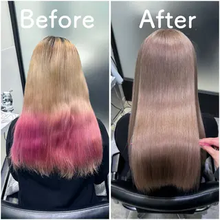 カラー 艶髪ハイトーン ちひろ🌙+.°のヘアスタイル