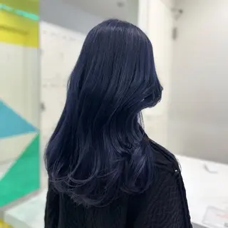 ロング カラー 韓国っぽ♡寒色/暗髪 🫧MOEKA🦋のヘアスタイル
