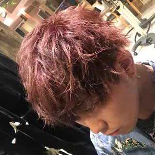 ミディアム カラー メンズ パーマ美容師 /小泉賢徒のヘアスタイル