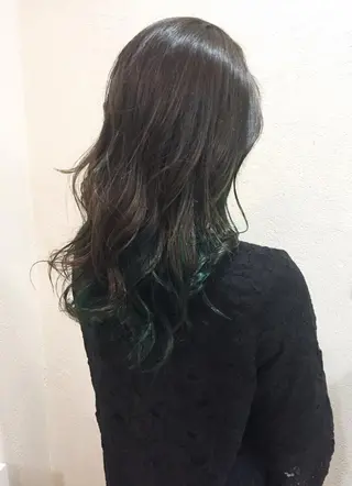 セミロング カラー シールエクステ⭐️ オオミタクヤのヘアスタイル