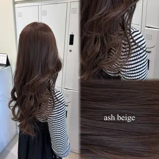 ロング カラー 髪質改善/暗髪カラー ヘアアレンジ/スミレのヘアスタイル