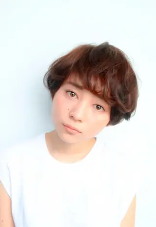 ショート カラー パーマ シェアサロン salowin所属・✨ブリーチなし透明感 カラー🥇ユースケのヘアスタイル