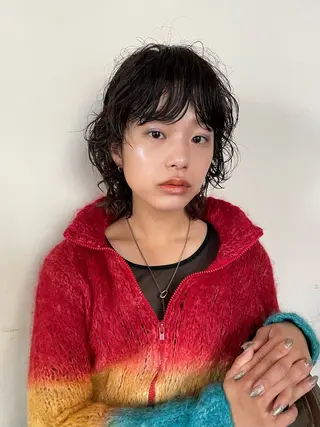 ミディアム カラー パーマ ヘアアレンジ メンズ tatsumi/ボブ ウルフ/レイヤーのヘアスタイル