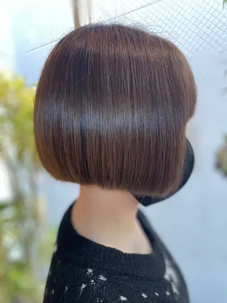 ショート diar湘南台店所属・ふくだももこ🍑 つるっとボブのヘアスタイル