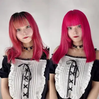 セミロング カラー ヘアアレンジ haco+所属・🌈派手髪エクステ ブレイズ🌈ひろとのヘアスタイル