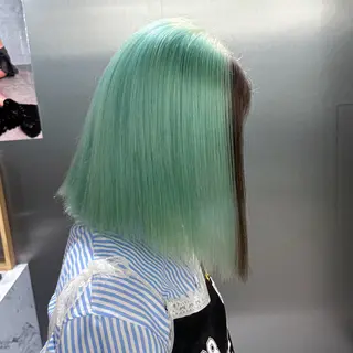 ミディアム カラー ハイトーン/デザイン カラー／悠斗のヘアスタイル