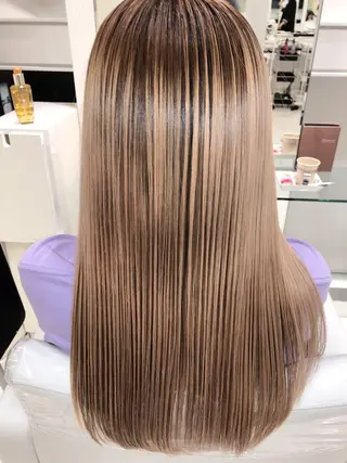 ロング カラー 縮毛矯正/髪質改善/ ブリーチ/東陽町✨のヘアスタイル