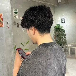 パーマ メンズ 透明感カラー/メンズ /ボブKanna🪄のヘアスタイル