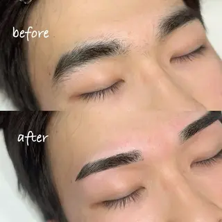 メンズ アイブロウ WHITE  EYE mao🤍🏹のマツエク・マツパデザイン