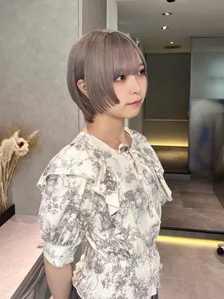 ショート カラー Qin所属・ハイトーン特化 🌟  ミキのヘアスタイル