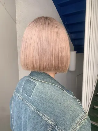 ミディアム カラー パーマ ヘアアレンジ メンズ ハイトーン/レイヤー 🌸さくらのヘアスタイル