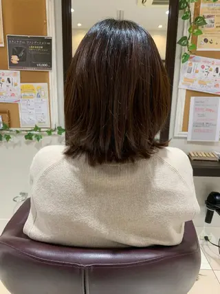 ミディアム 永瀬 恵のヘアスタイル