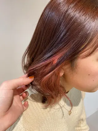 カラー ベージュカラー🐏 🤎塚原優芽のヘアスタイル