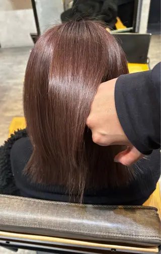 ミディアム 艶髪/縮毛矯正 /hikaruのヘアスタイル