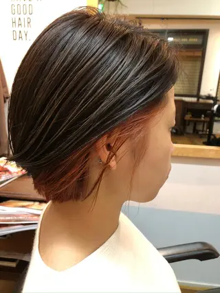 ショート カラー Land.所属・【透明感ツヤカラー】 三浦寛之のヘアスタイル