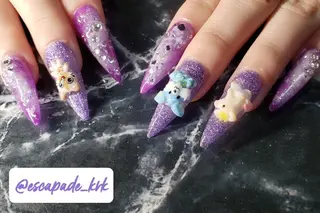 ロング ネイル クロキ 。のネイルデザイン