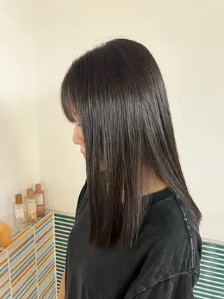 ミディアム カラー ブリーチハイトーン みほのヘアスタイル