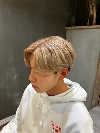 メンズ 阿部 翔一郎/暖色系カラーのヘアスタイル