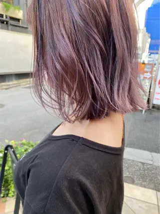 ミディアム カラー ハイトーン/アレンジ 🎀アオイ🎀のヘアスタイル