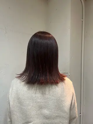 ミディアム カラー 栗林 惟のヘアスタイル