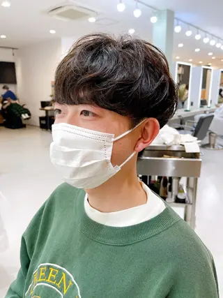 ショート パーマ メンズ メンズパーマ タカキリョウのヘアスタイル