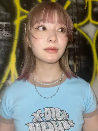 ミディアム カラー ダブルカラー /まつ毛パーマ🎀のヘアスタイル