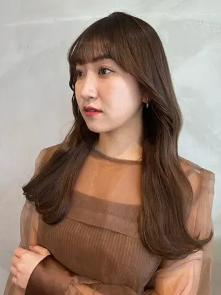 セミロング カラー 韓国ヘア/耳ツボジュ エリー♡ayumuのヘアスタイル