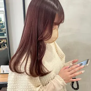 ロング カラー パーマ ヘアアレンジ Megu/ベージュ/ 透明感カラーのヘアスタイル