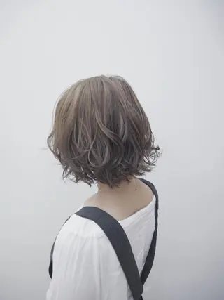 ショート カラー パーマ 永岡 鉄平のヘアスタイル