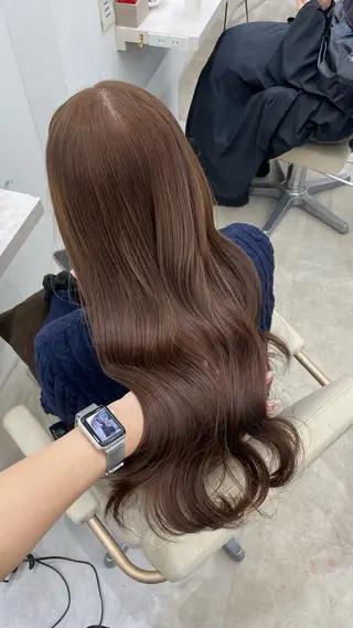 ロング カラー 酸性縮毛矯正 梅田茶屋町 Juriのヘアスタイル