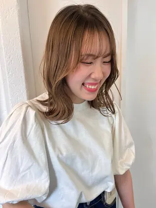 ミディアム レイヤーカット/韓国 ヘア/ honokaのヘアスタイル