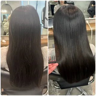 セミロング 🍎縮毛矯正特化🍎 にしごおりのヘアスタイル