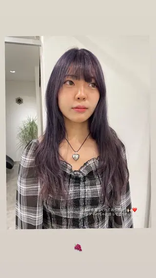 ロング カラー ヘアアレンジ 💝似合わせカット& カラーUruna💝のヘアスタイル