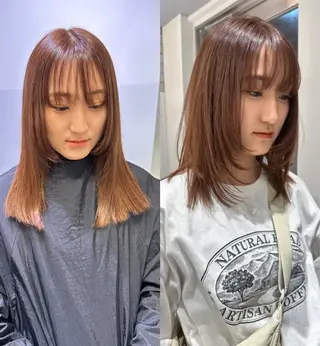 ミディアム ୨୧柔らかいカラー nozomi ୨୧のヘアスタイル