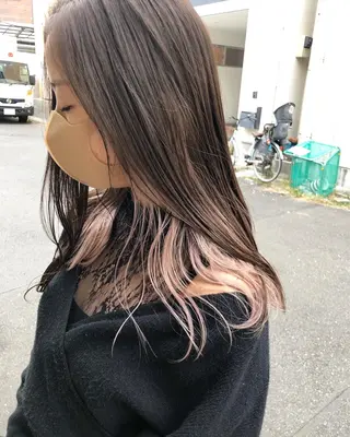 セミロング カラー 髪の悩みを解決！ 那須達敦のヘアスタイル