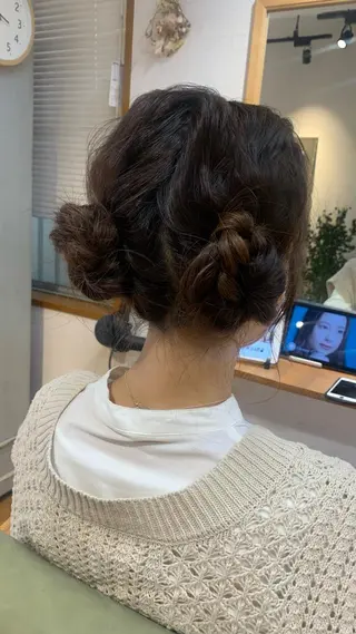 ヘアアレンジ ショート🌼パーマ 本間正子のヘアスタイル