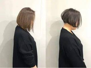 ショート カラー ボブ/ショート/ 白髪染め/メンズ葛西のヘアスタイル