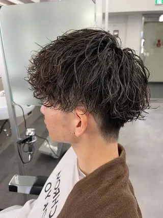 ミディアム パーマ メンズ CHROM TOKYO ALT所属・神保町メンズno.1 佐々木康介のヘアスタイル