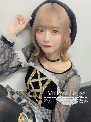 ミディアム ハイトーン×髪質改善 💍tiam💍のヘアスタイル