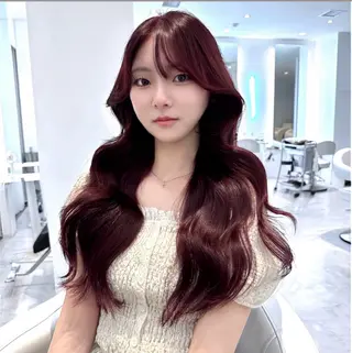ロング カラー ヘアアレンジ miuru/網紅ヘア 🇨🇳艶髪カラーのヘアスタイル