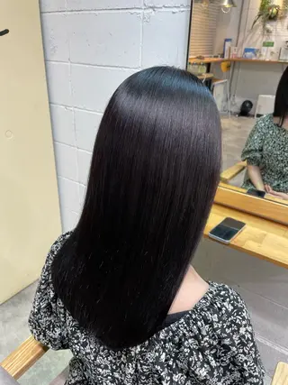 セミロング カラー 見奈美 凜のヘアスタイル