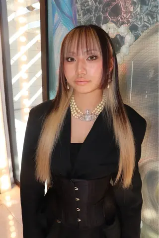 セミロング カラー ヘアアレンジ @kyoniyy KYONIのヘアスタイル